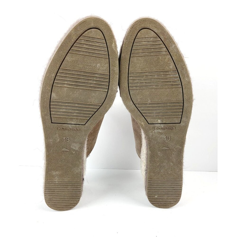 Anthropologie Paseart Tan Cross Band Suede Espadrilles -‎ Size 38 - Picture 7 of 7